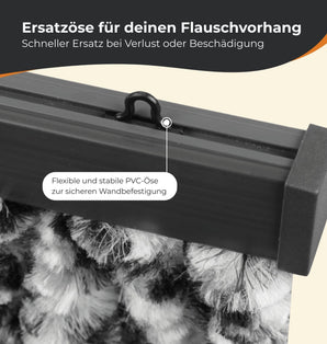 Befestigungsösen für Flauschvorhangschiene 2 Stück - meinTürvorhang.de