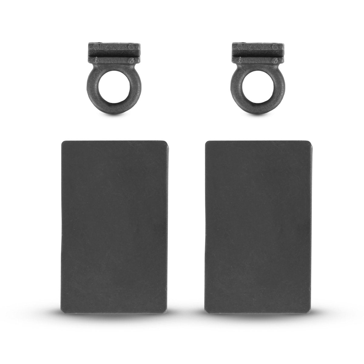 Abdeckkappen und Befestigungsösen für Flauschvorhangschiene je 2 Stück - meinTürvorhang.de