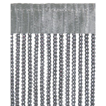 Fadenvorhang Türvorhang in Metalloptik mit Stangendurchzug - meinTürvorhang.de