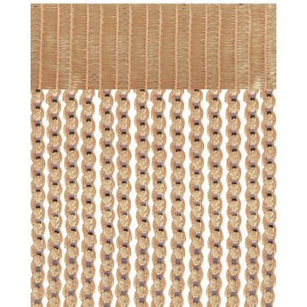 Fadenvorhang Türvorhang in Metalloptik mit Stangendurchzug - meinTürvorhang.de
