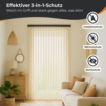 Flauschvorhang Insektenschutz für klassische Türen, Farbmix - meinTürvorhang.de