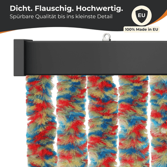Flauschvorhang Insektenschutz für klassische Türen, Farbmix - meinTürvorhang.de