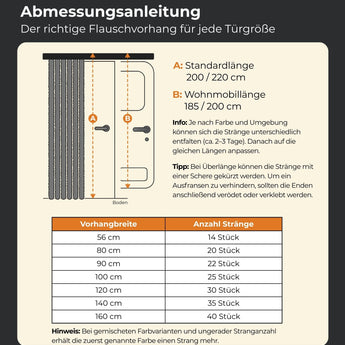 Flauschvorhang Insektenschutz für XXL Türen, Farbmix - meinTürvorhang.de