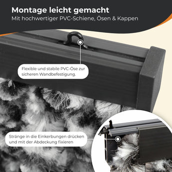 Flauschvorhang Insektenschutz für XXL Türen, Farbmix - meinTürvorhang.de